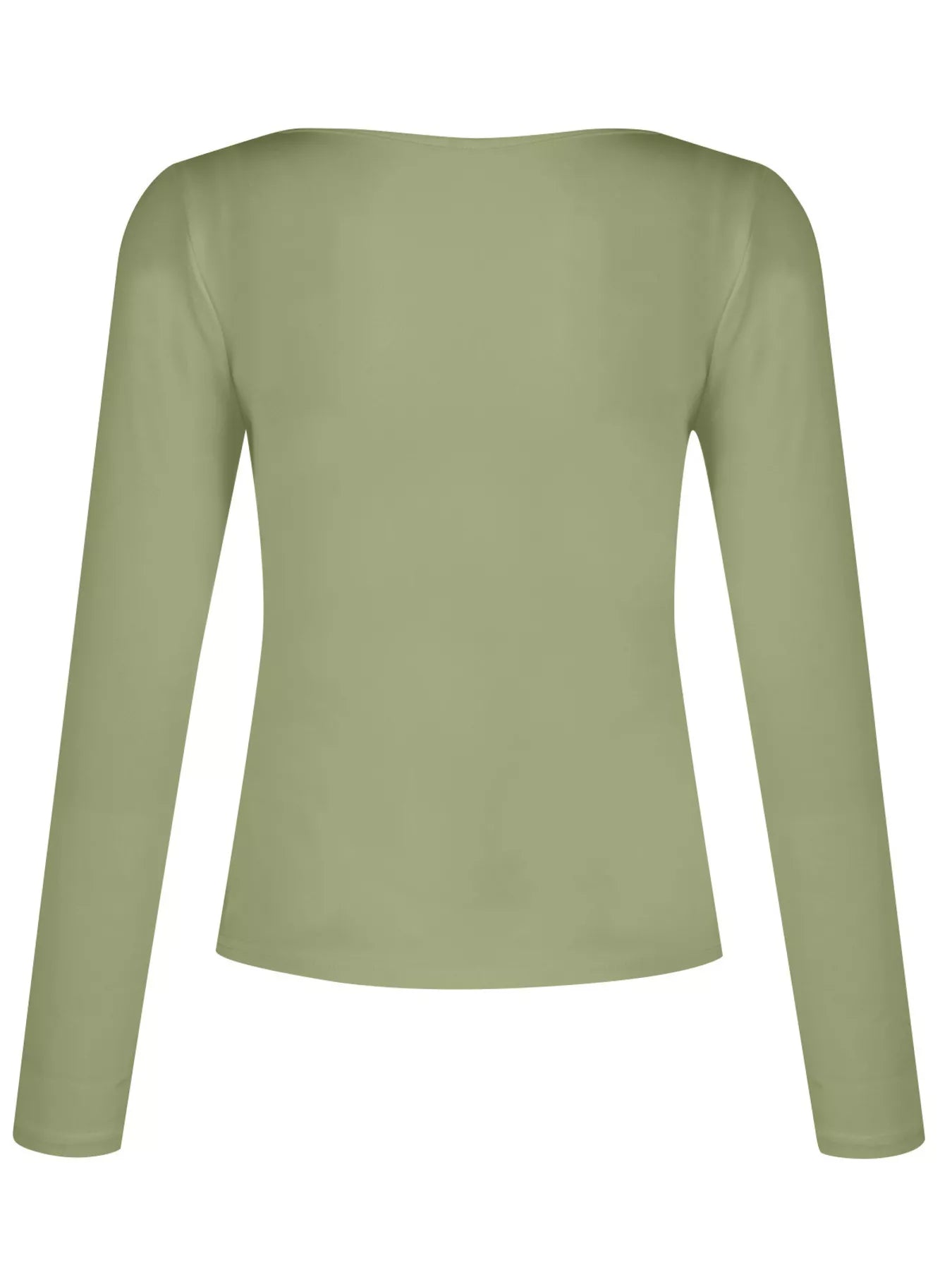 Sarah Express Women's Slim Fit V-Neck Long Sleeve T-Shirt - Ruched Detail Plus Size Top