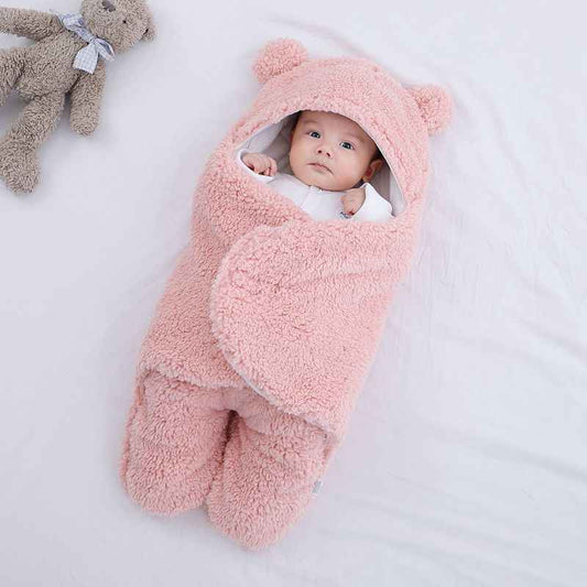 Sarah Express Soft Baby Swaddle Blanket - Thickened Warm Newborn Sleeping Bag Quilt for 0-9 Months