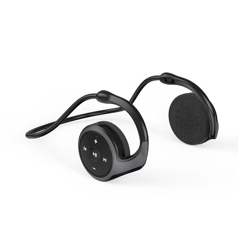 Sarah Express Wireless Bluetooth 5.0 Headset with MP3 Player and FM Radio for Sports Black