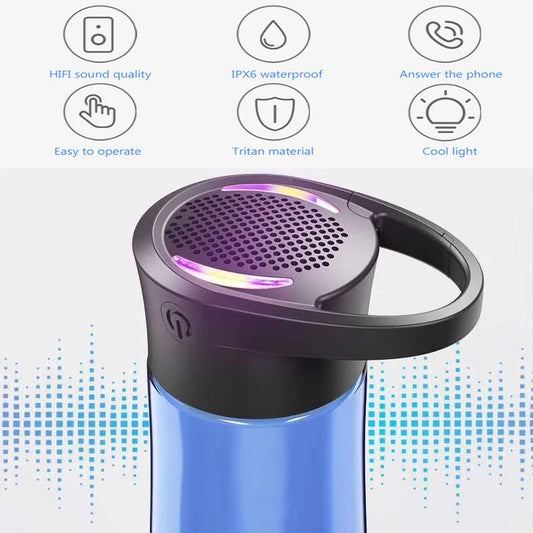 Sarah Express Bluetooth Water Bottle with Speaker - Smart Sports Music Cup 650ml