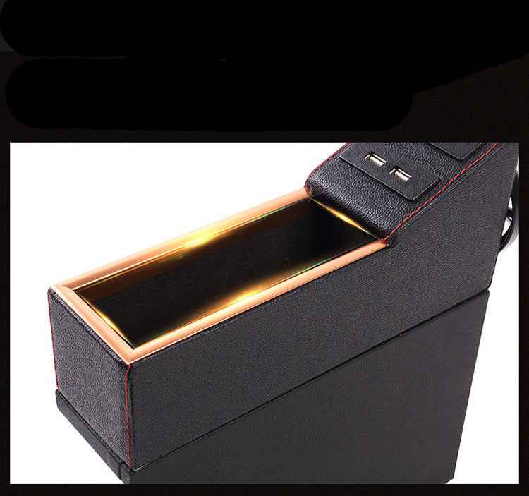 Sarah Express Car Seat Gap Organizer with Cup Holder - Premium PU Leather Storage Box