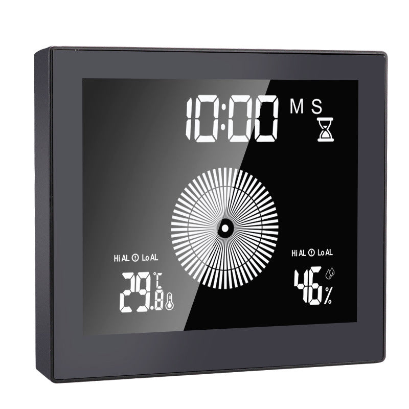 Waterproof Bathroom Clock with Temperature Humidity Display - Digital Wall Clock with Alarm