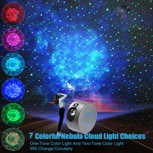 Sarah Express Galaxy Starry Sky Projector Night Light with Remote Control - 7 Color LED Rotating Projector