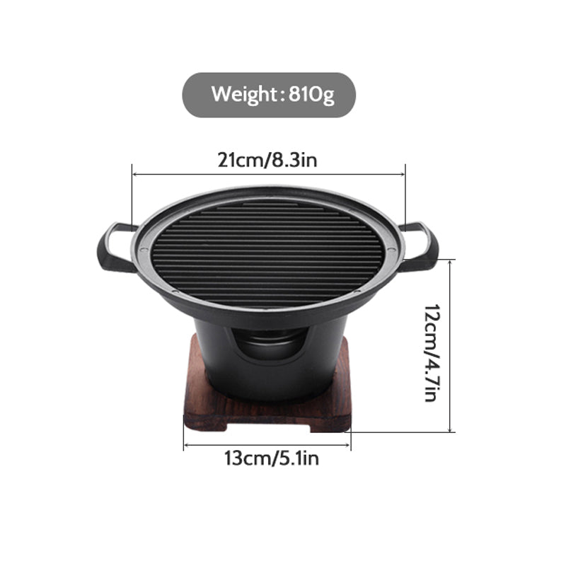 Sarah Express Portable Mini BBQ Grill - Smokeless Alcohol Stove for Outdoor Camping & Indoor Grilling B Style