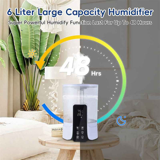 Sarah Express 6L Smart UV Humidifier with Remote Control - Intelligent Timed Heating Spray & Sterilization