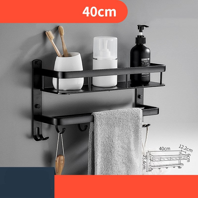 Sarah Express Modern Aluminum Bathroom Shelf Organizer - Wall Mounted Storage Rack Single layer 40cm