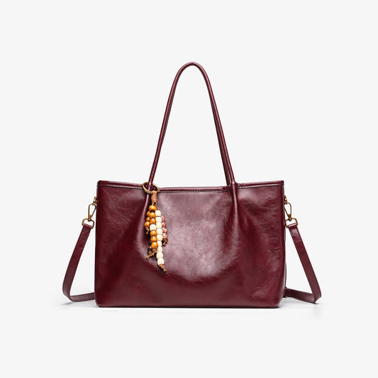 Women's Pleated Underarm Tote Bag – Soft PU Leather Shoulder Bag | Burgundy, Black, Brown, Khaki, Coffee