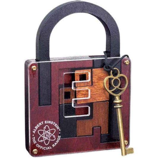 Sarah Express Einstein Lock Wooden Brain Teaser Puzzle - Premium 3D Logic Game