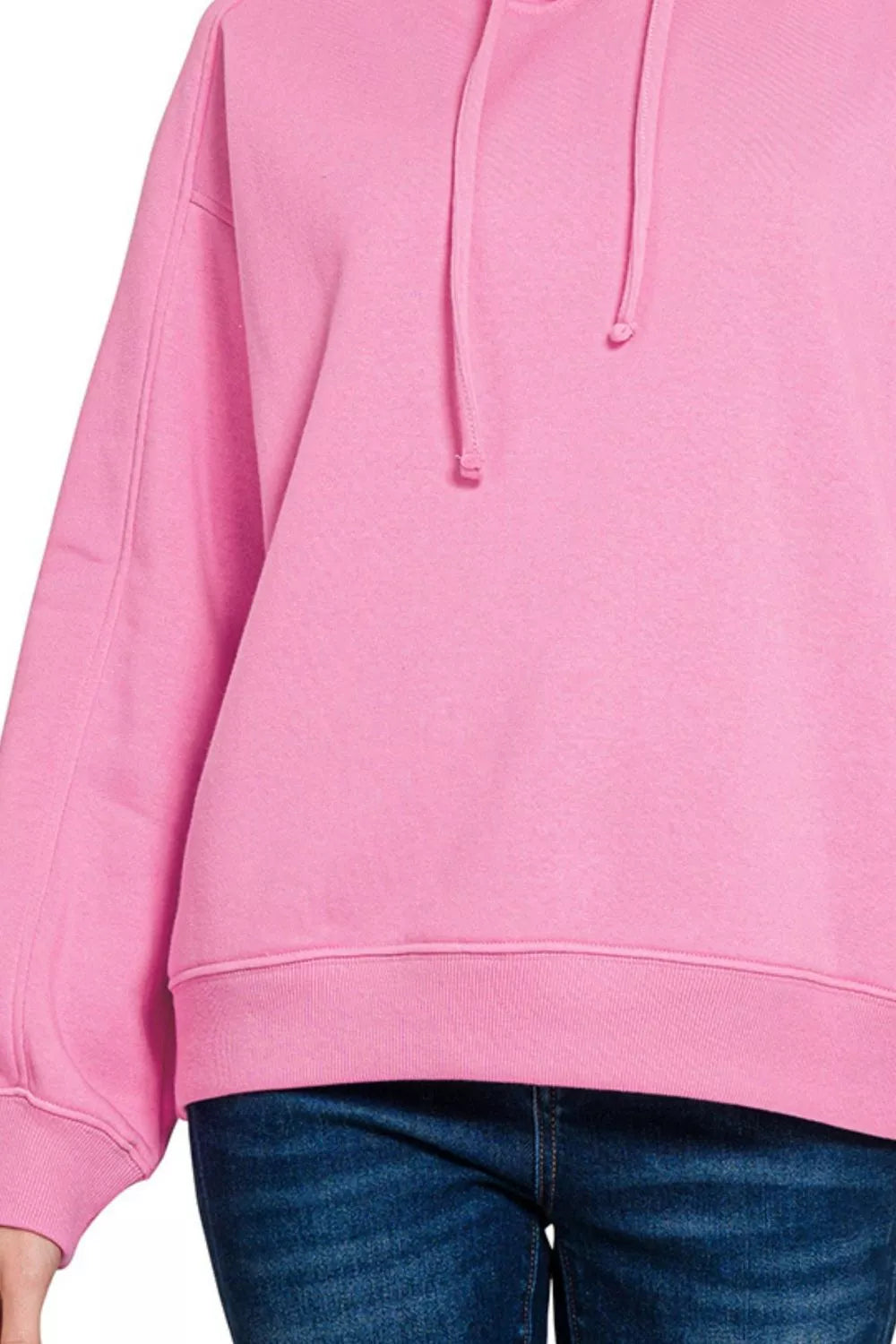 Sarah Express Women's Drawstring Relaxed Fit Fleece Hoodie