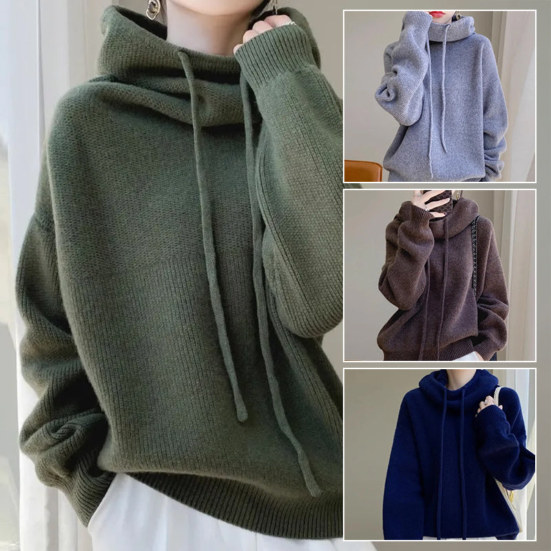 Sarah Express Women's Thicken Knit Sweater Pullover Long Sleeve Casual Autumn Winter Warm