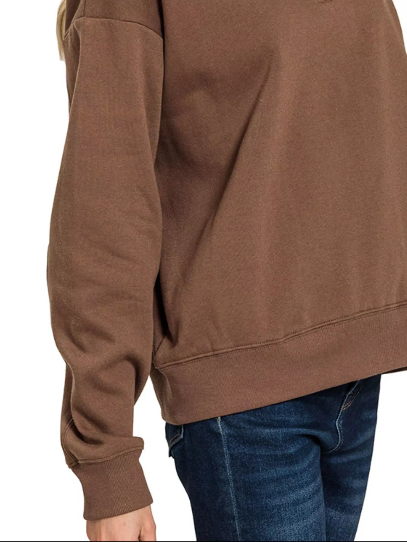 Fleece Half Zip Sweatshirt