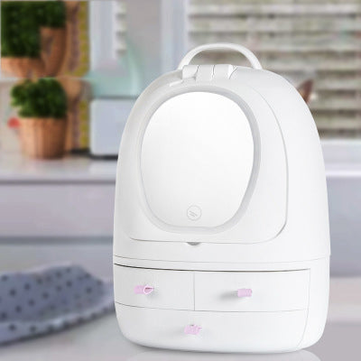 Sarah Express LED Makeup Mirror Cosmetic Storage Organizer with Adjustable Double-Sided Mirror No light Usb