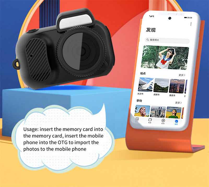 Sarah Express Retro Mini Camera 1080P HD Portable Video Camcorder with Screen