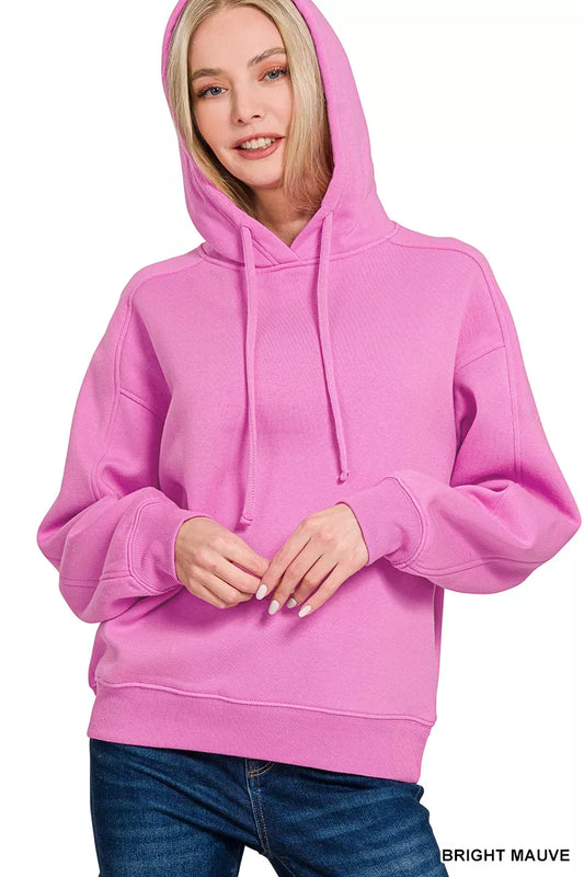 Sarah Express Women's Drawstring Relaxed Fit Fleece Hoodie