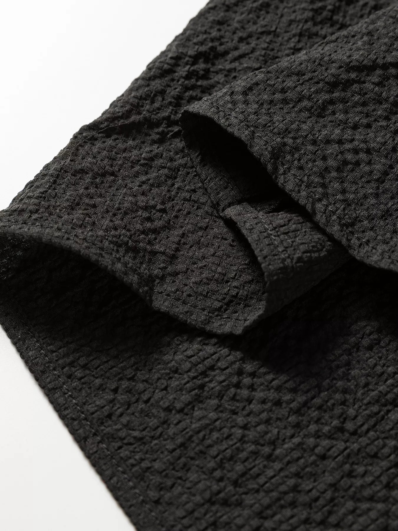 Sarah Express Women's Color Block Patchwork Detail Textured Long Sleeve Blouse