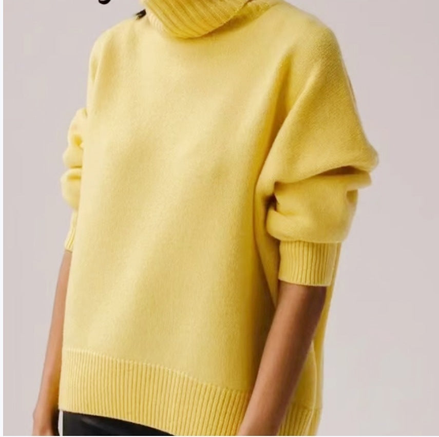 Sarah Express Women's Long Sleeve Pullover Sweater Solid Color Acrylic