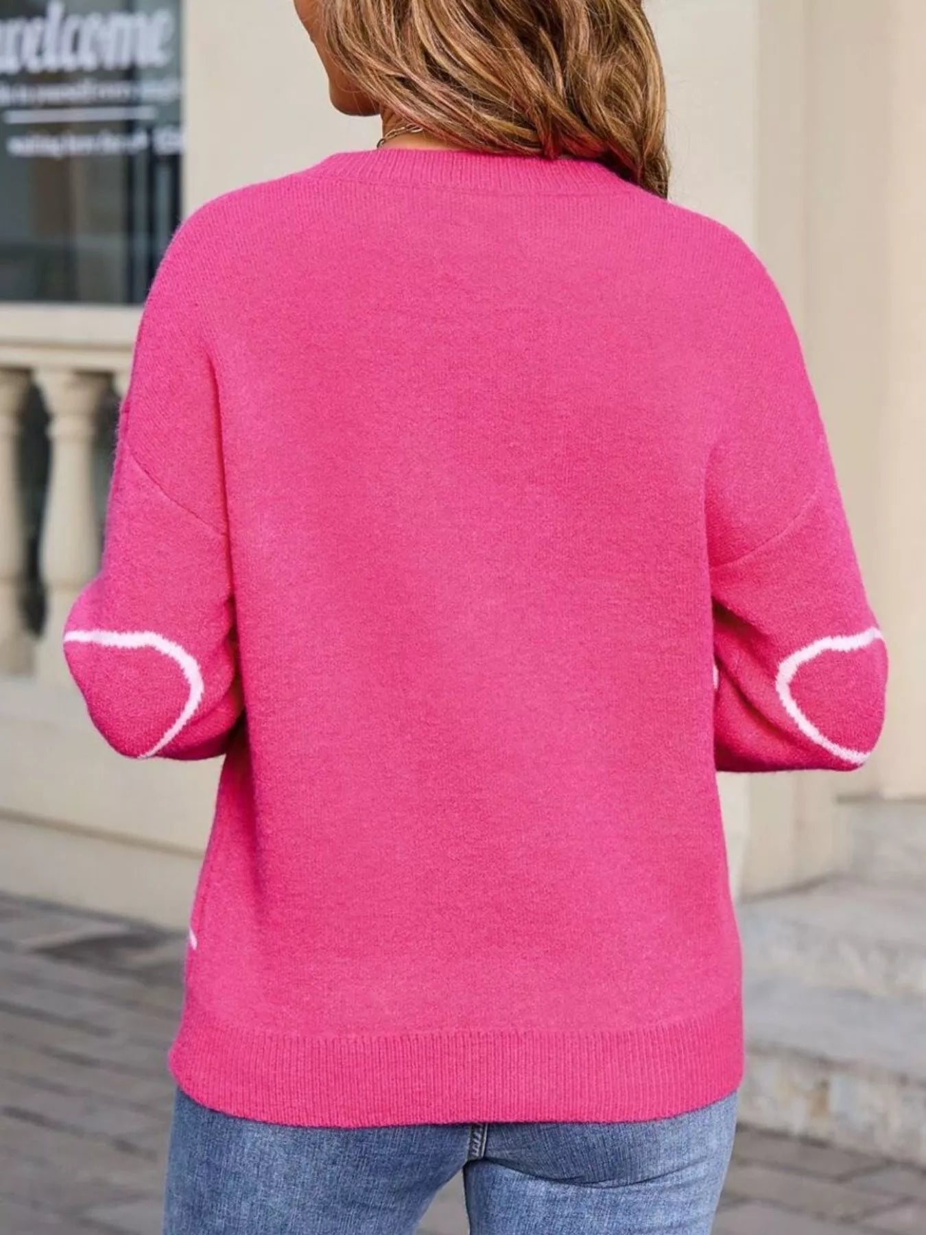 Sarah Express Women's Floral Crew Neck Long Sleeve Sweater - Cozy Knit Pullover