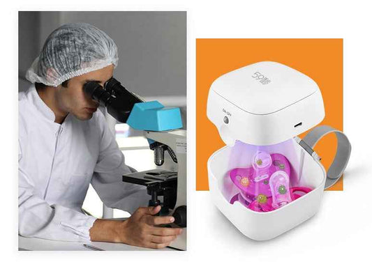 Sarah Express UV Pacifier Sterilizer Box - Baby Pacifier Sanitizer Storage Case with LED Disinfection