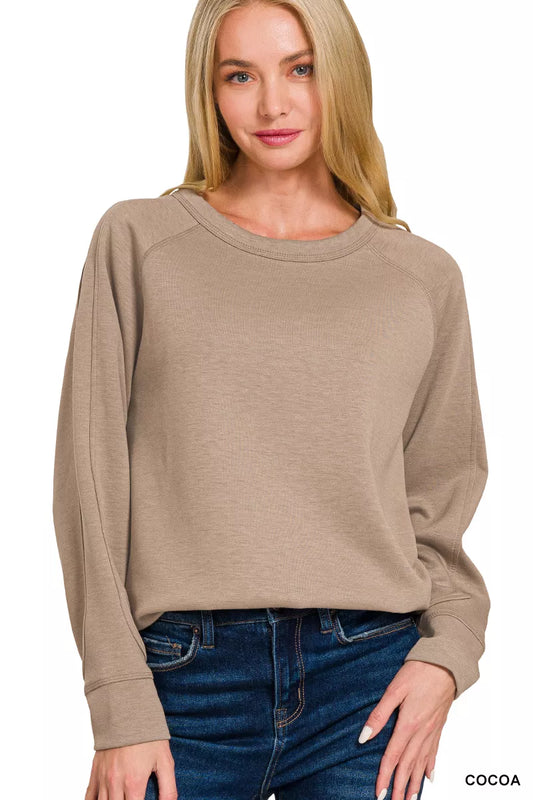 Sarah Express Women's Scuba Round Neck Sweatshirt