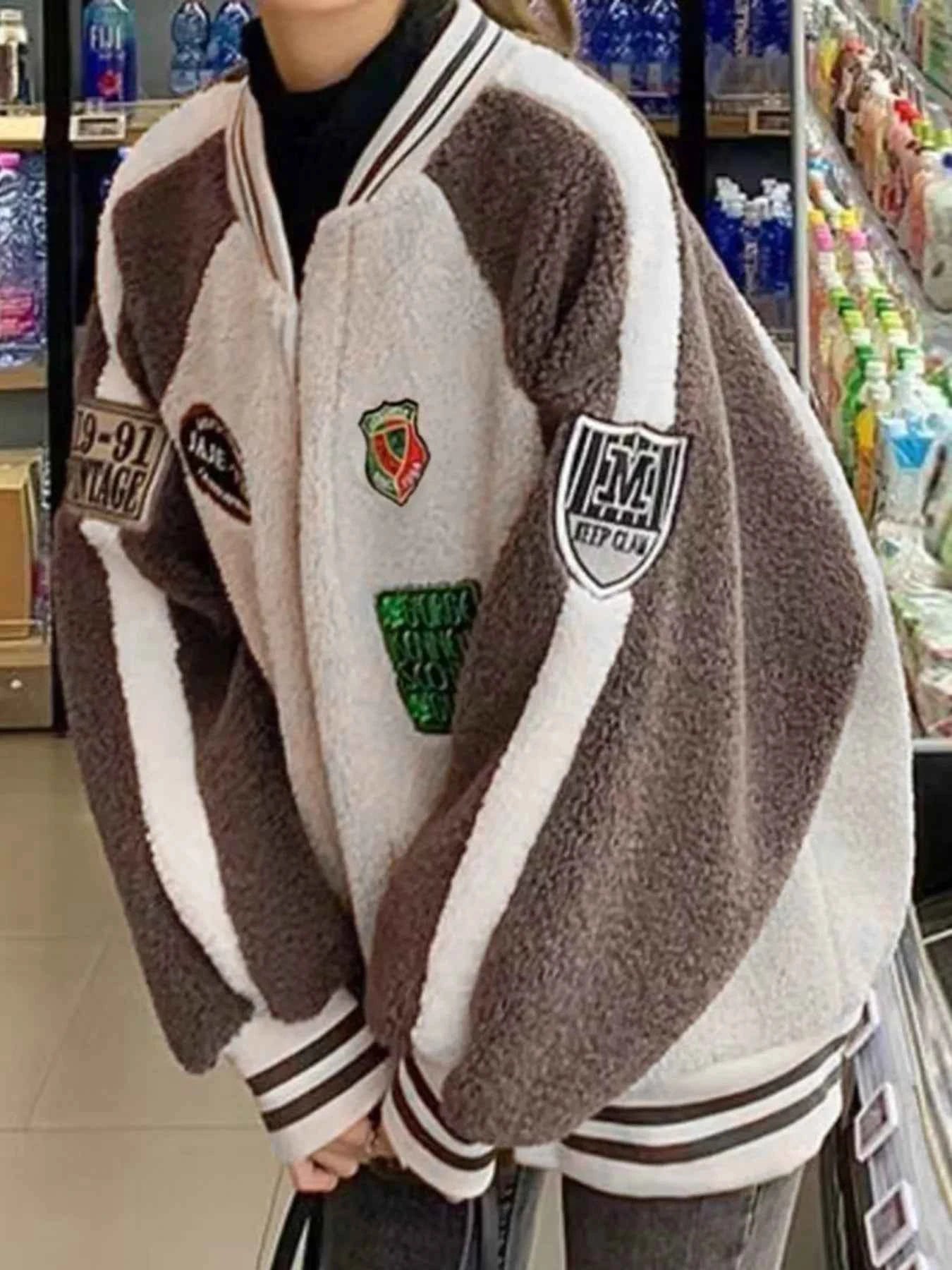 Sarah Express Women's Zip Up Fleece Jacket Raglan Sleeve Lightweight Outerwear