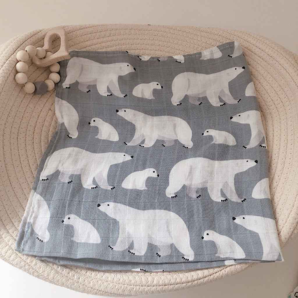 Sarah Express Bamboo Cotton Gauze Blanket - Soft Breathable Lightweight Throw 120x120cm