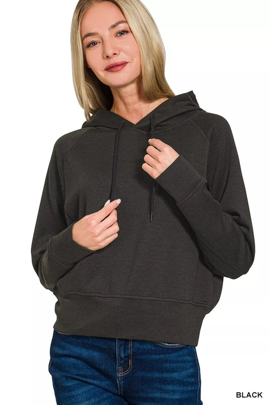 Sarah Express Women's Drawstring Scuba Hoodie - Premium Athleisure Pullover