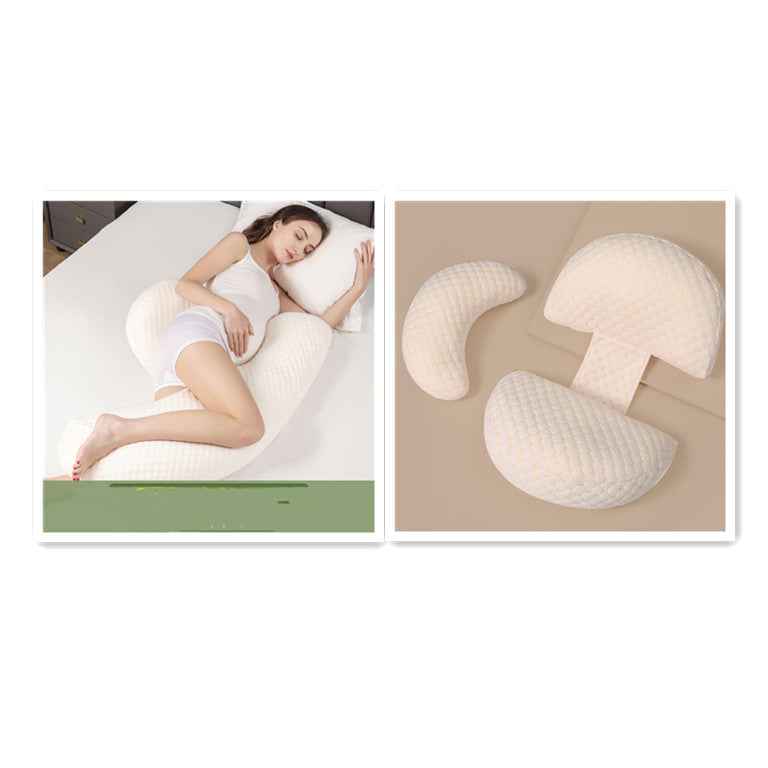 Sarah Express Pure Cotton U-Shaped Pregnancy Support Pillow - Maternity Body Pillow Set