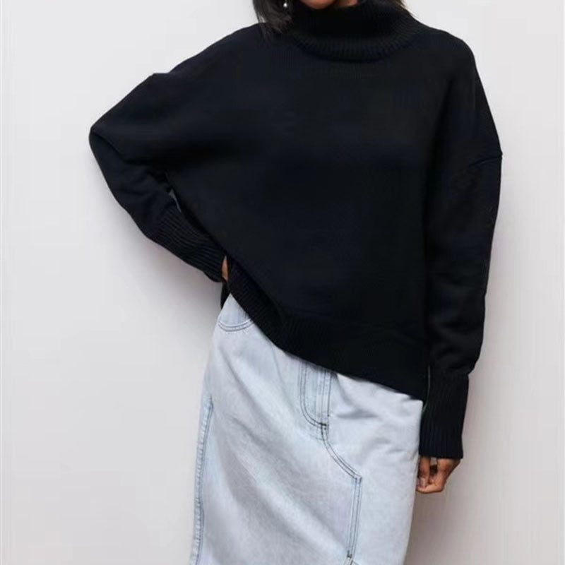 Sarah Express Women's Long Sleeve Pullover Sweater Solid Color Acrylic