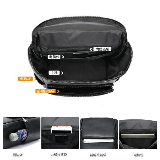 Sarah Express Men's Genuine Leather Laptop Backpack – Business Commuter Bag