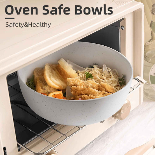 Sarah Express Ceramic Bowl Set for Kitchen - 27oz Premium Bowls Set of 4 for Cereal, Salad, Pasta, Soup, Dessert - Dishwasher, Microwave & Oven Safe