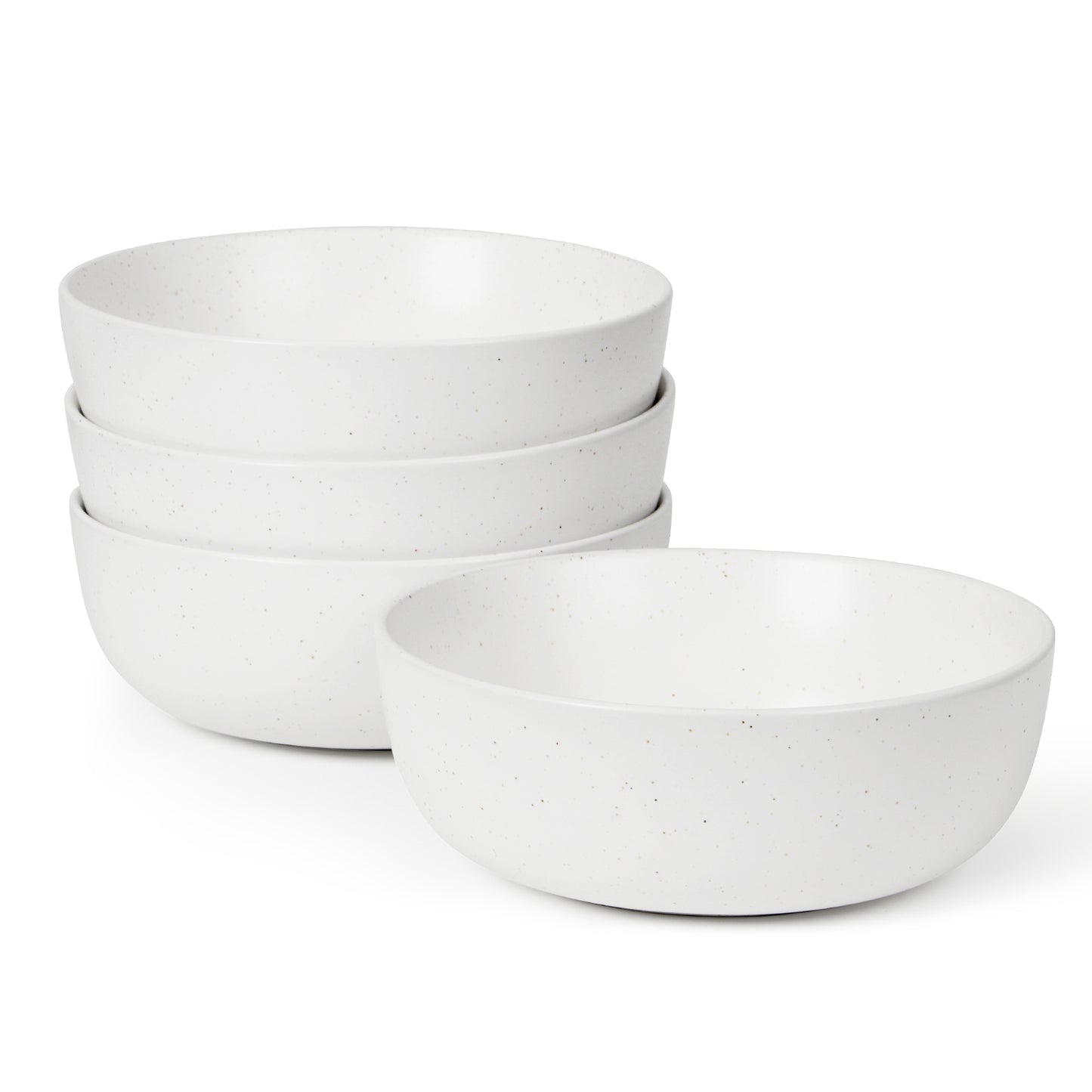Sarah Express Ceramic Bowl Set for Kitchen - 27oz Premium Bowls Set of 4 for Cereal, Salad, Pasta, Soup, Dessert - Dishwasher, Microwave & Oven Safe White 4PCS Set