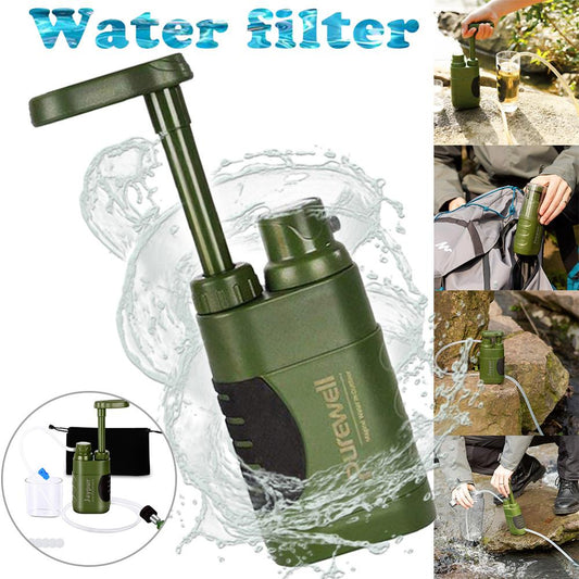Sarah Express Portable Water Filter Purifier for Camping Hiking Emergency Survival - 3000L Capacity