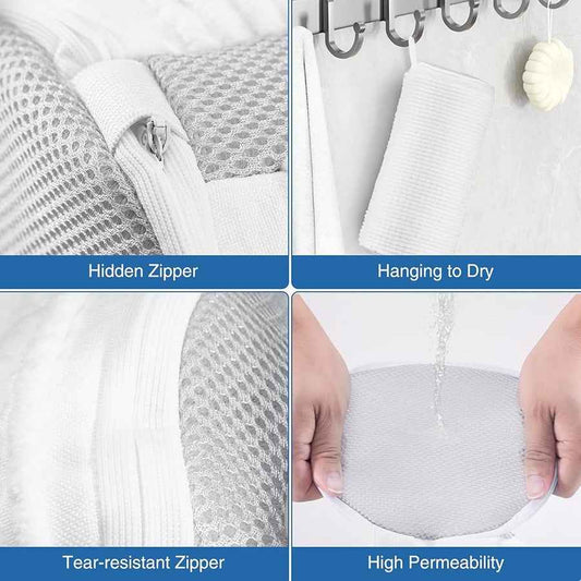 Sarah Express Shoe Washing Bag - Laundry Mesh Bag for Sneakers & Delicates - Anti-Deformation Protection