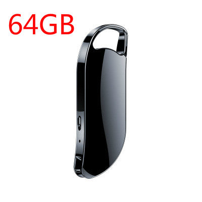 Sarah Express Digital Voice Recorder Keychain - Voice Activated Recording Device with MP3 Player Black 64GB