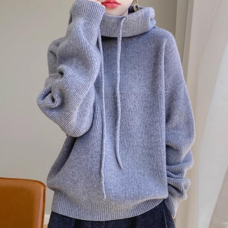 Sarah Express Women's Thicken Knit Sweater Pullover Long Sleeve Casual Autumn Winter Warm