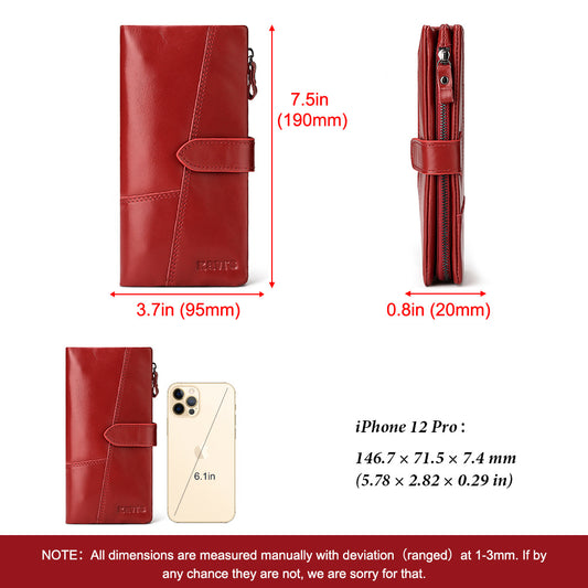 Sarah Express Genuine Leather Phone Bag for Women – RFID Crossbody Wallet with Card Slots