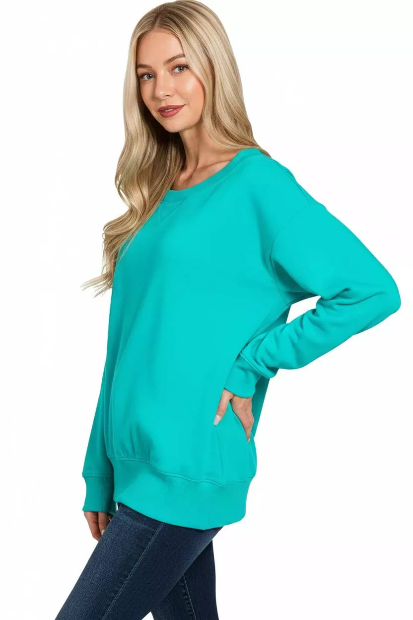 Sarah Express Women's Fleece Boat Neck Sweatshirt