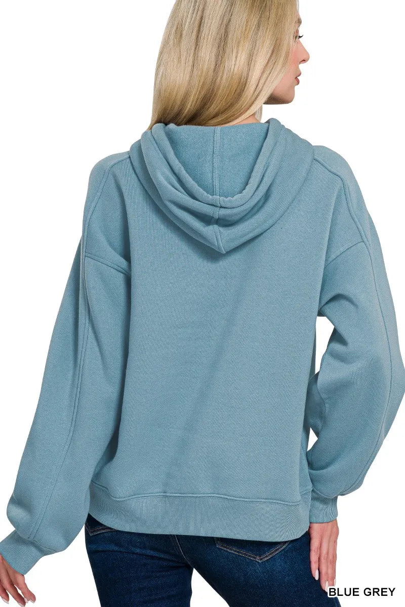 Sarah Express Women's Drawstring Relaxed Fit Fleece Hoodie