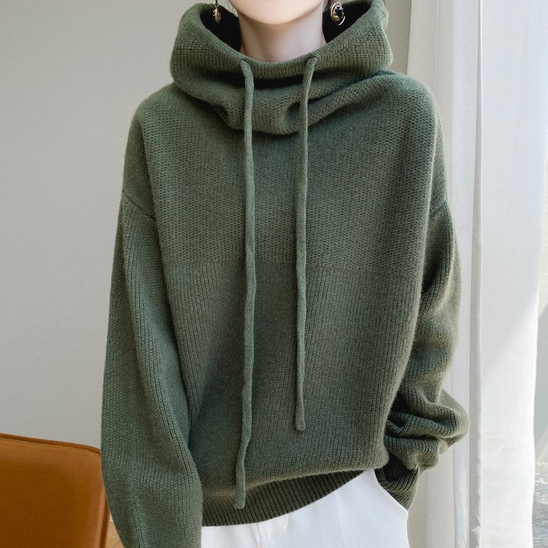Sarah Express Women's Thicken Knit Sweater Pullover Long Sleeve Casual Autumn Winter Warm