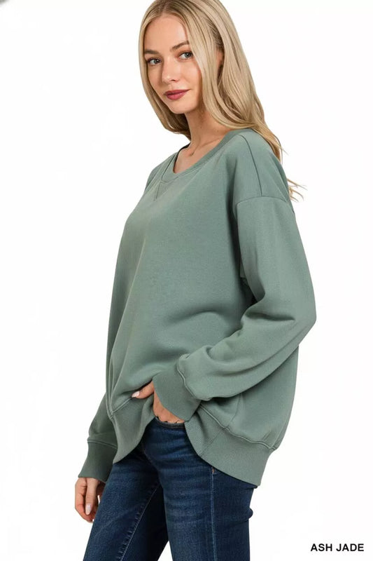 Sarah Express Women's Fleece Boat Neck Sweatshirt