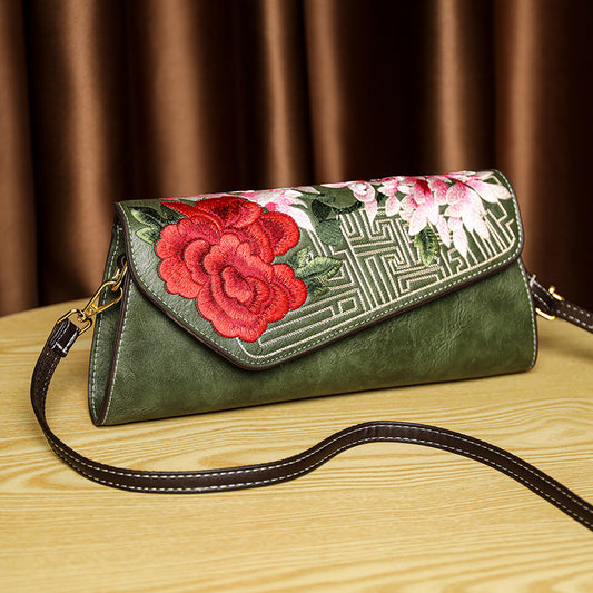 Sarah Express Chinese Floral Embroidered Shoulder Bag | Elegant Women's Handbag