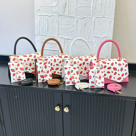 Sarah Express Women's PU Leather Crossbody Bag – Minimalist Square Shoulder Bag with Chain Detail