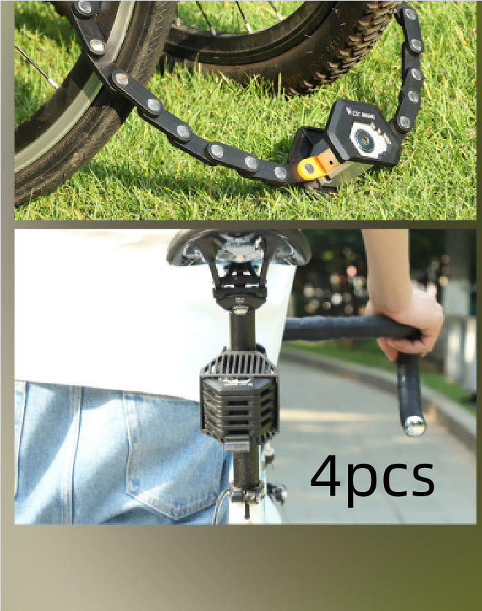Foldable Bike Lock with 3 Keys - Heavy Duty Anti-Theft Security Lock with Mount Bracket