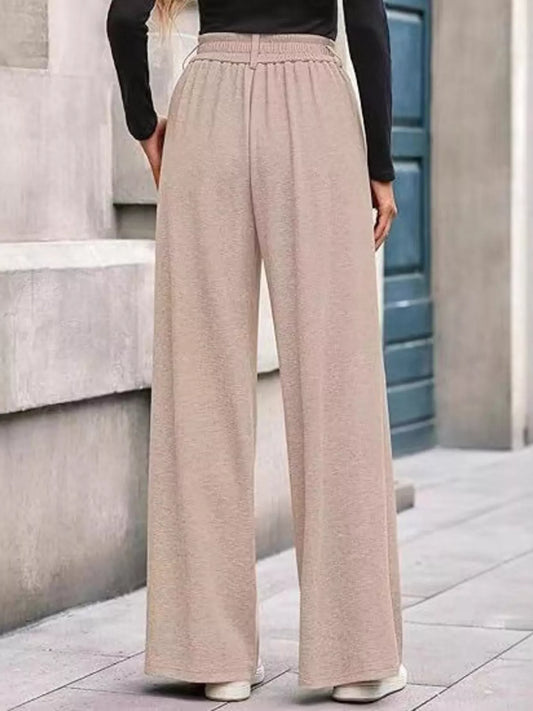 Sarah Express Women's Wide-Leg Pants - Pocketed High-Waist Trousers