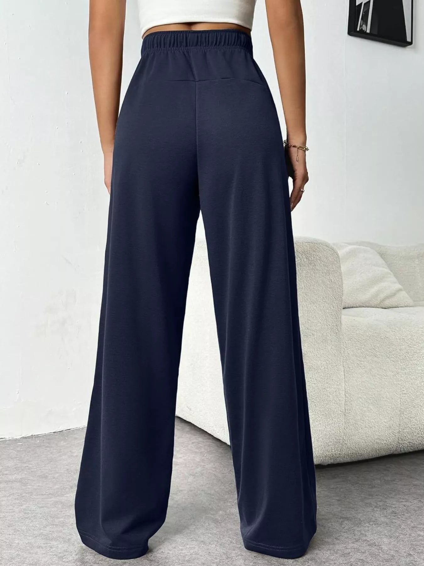 Trendsi Women's Drawstring Wide Leg Pants