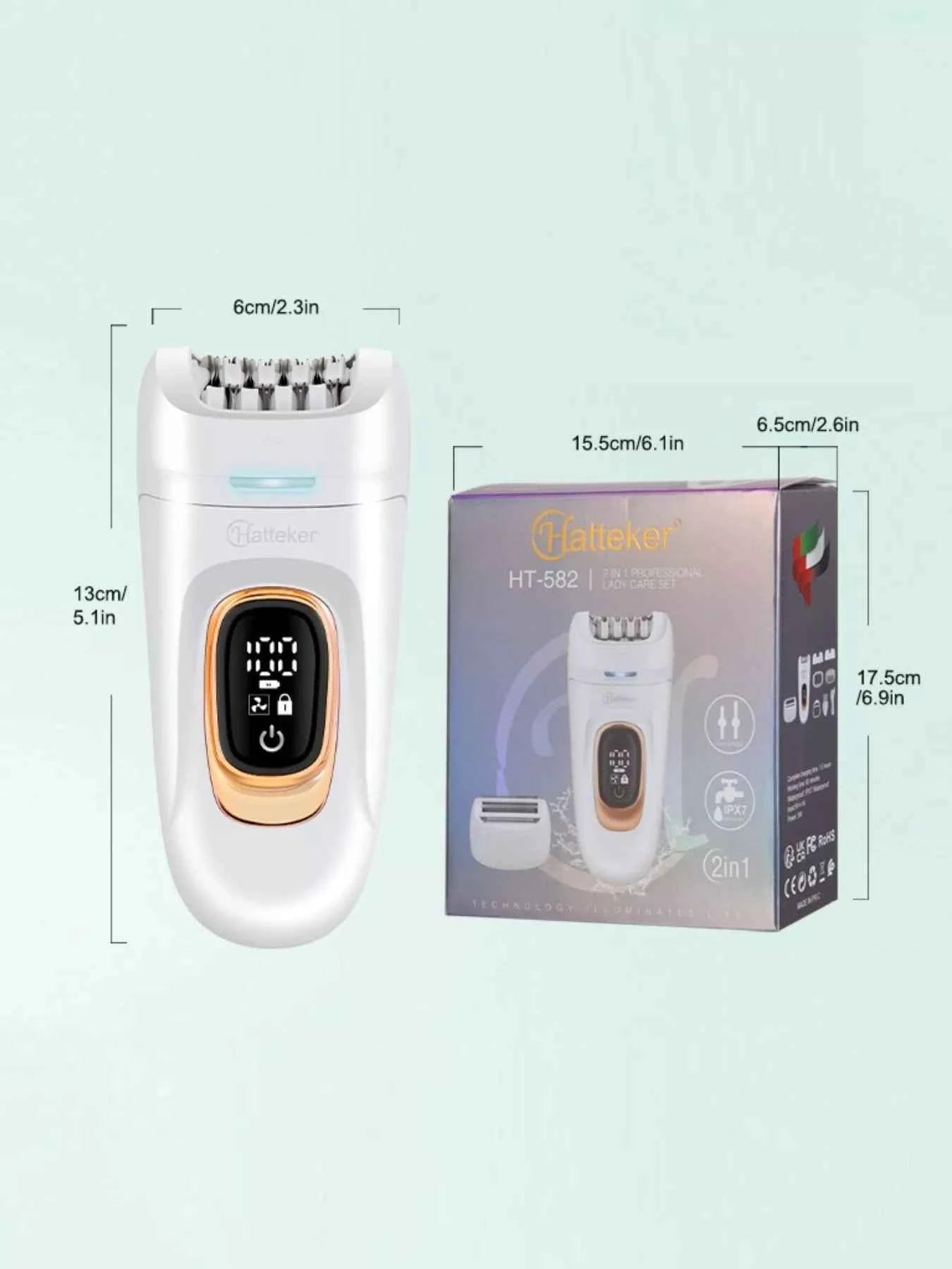 Sarah Express Women's Electric Hair Removal Epilator - Portable Rechargeable Device
