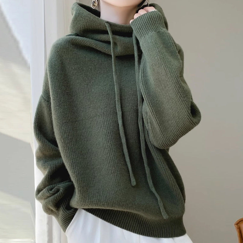 Sarah Express Women's Thicken Knit Sweater Pullover Long Sleeve Casual Autumn Winter Warm