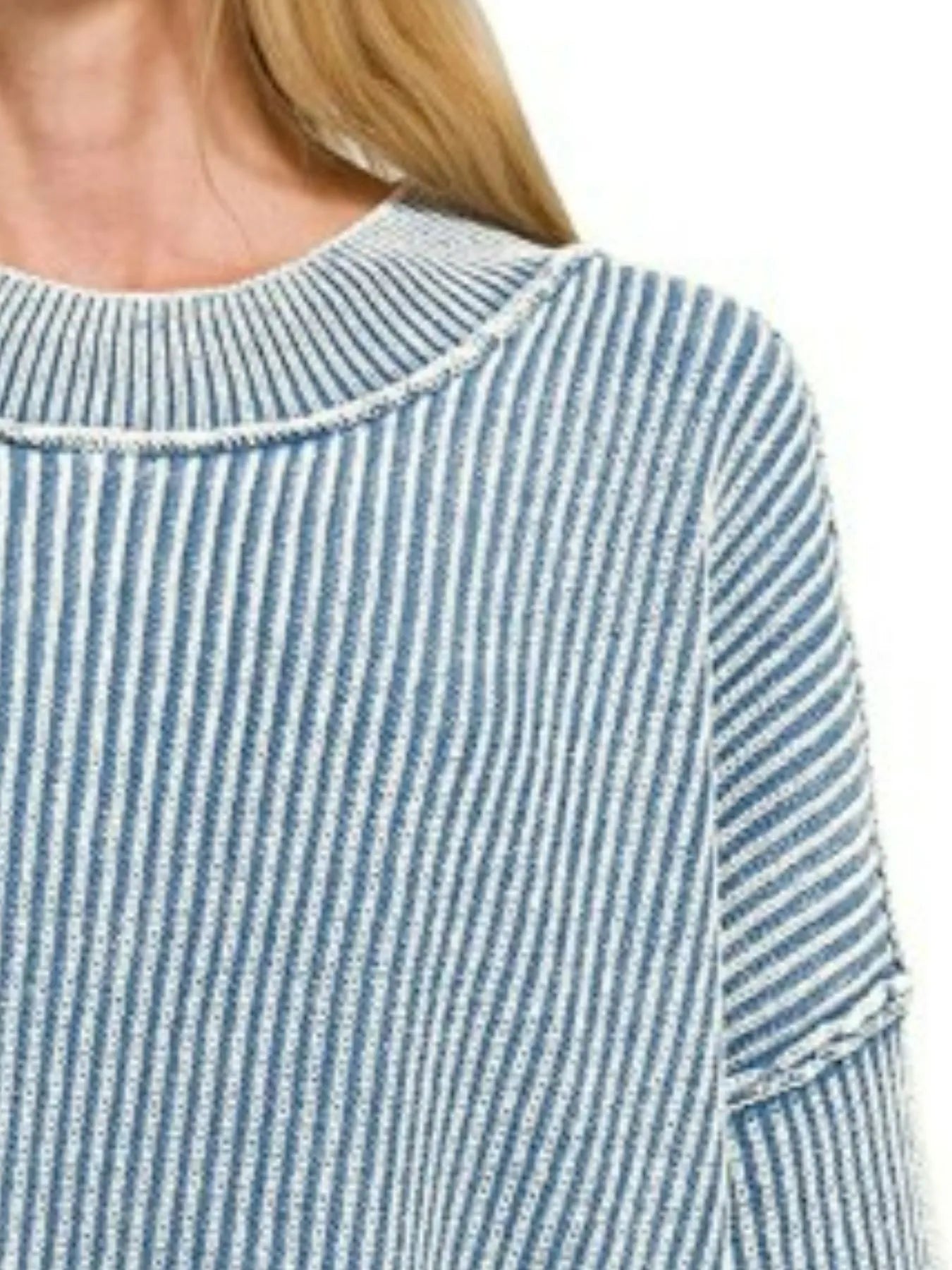 Washed Side Slit Oversized Sweater
