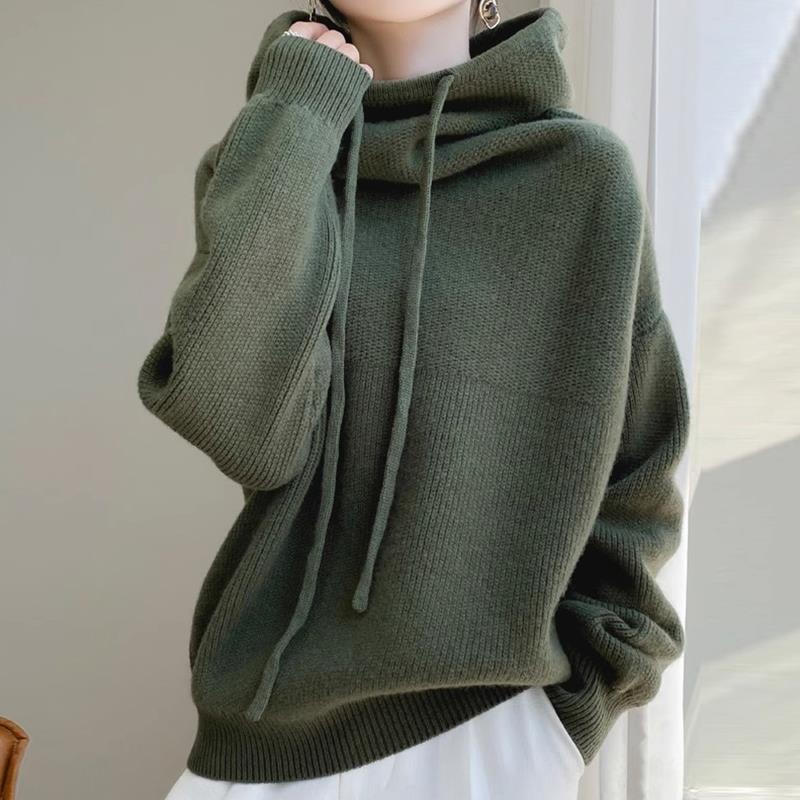 Sarah Express Women's Thicken Knit Sweater Pullover Long Sleeve Casual Autumn Winter Warm