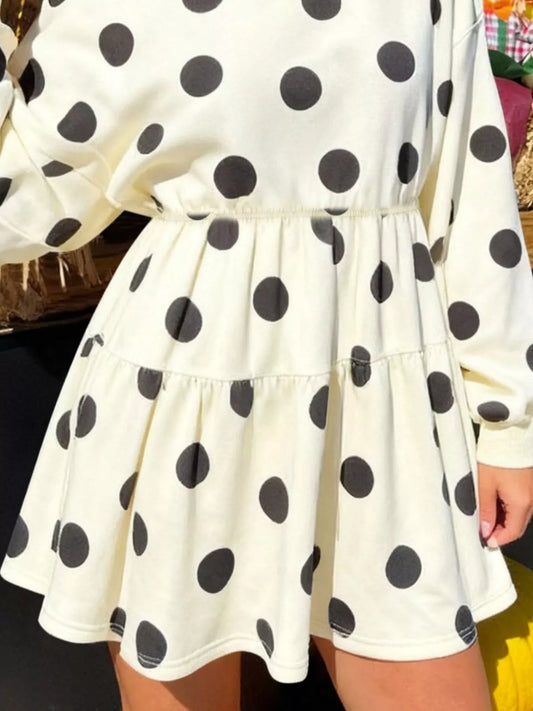 Sarah Express Women's Polka Dot Tiered Mini Dress